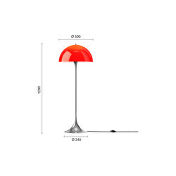 Panthella | Original | Opal Red | Gulvlampe, Louis Poulsen