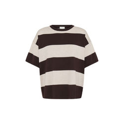 IHLULS Pullover, wide stripe chocolate torte, ICHI