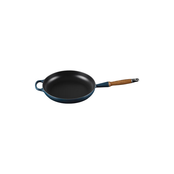 Signature st&oslash;bejern stegepande med tr&aelig;h&aring;ndtag &Oslash; 28 cm, nuit, Le Creuset