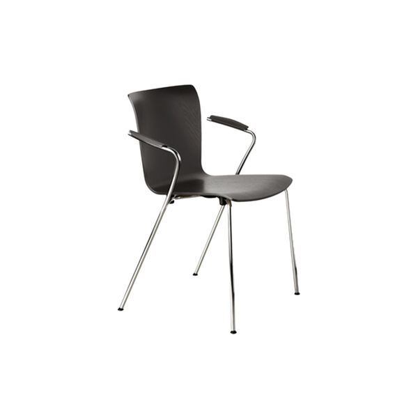 Vico Duo™ VM111 spisebordsstol, sortmalet ask/krom, Fritz Hansen