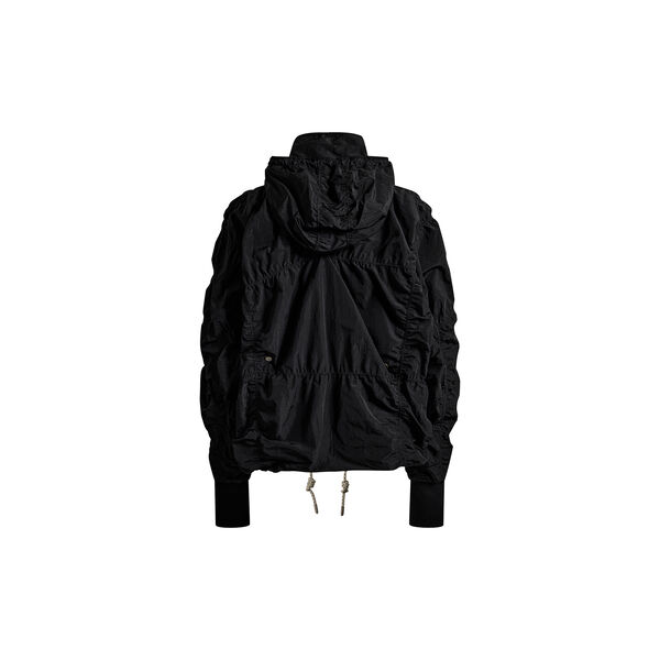 Ridge parachute jakke med lynl&aring;s og aftagelig h&aelig;tte, nero, Cartel Copenhagen