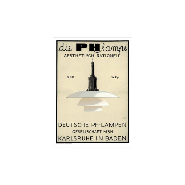 PH Lampe - White, Poster & Frame
