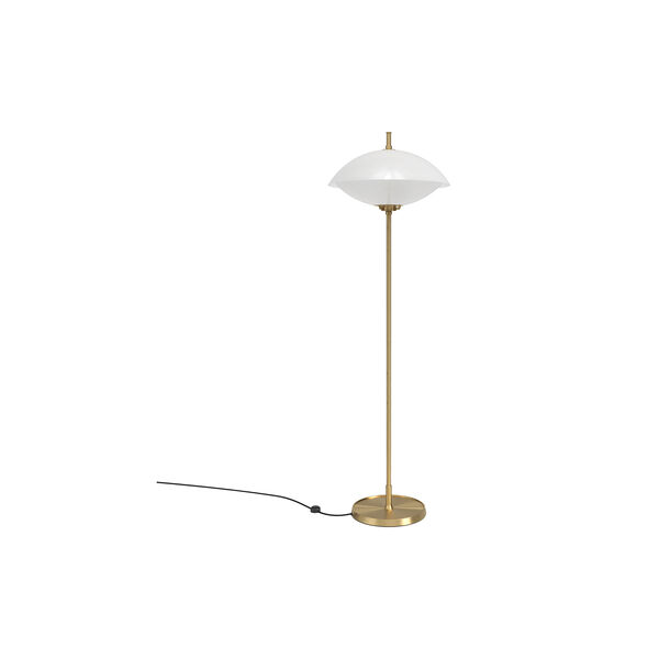 MUSLING™ gulvlampe, opal/brass, Fritz Hansen