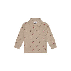 HCStevie Space Embroidery Polo, biscuit, Hust & Claire