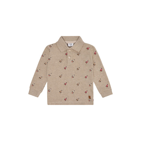 HCStevie Space Embroidery Polo, biscuit HCStevie Space Embroidery Polo, biscuit, Hust & Claire