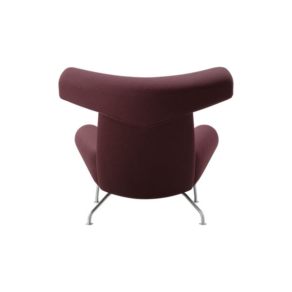 Wegner Ox Chair |  Indian Red| L&aelig;nestol + Ottoman, Fredericia Furniture