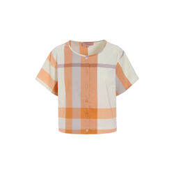 Frankie Shirt, orange checked, HUNK&Oslash;N