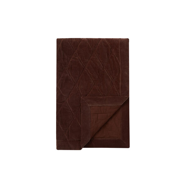 Køb Quilted Organic Cotton Velvet Bedspread, brown Lexington