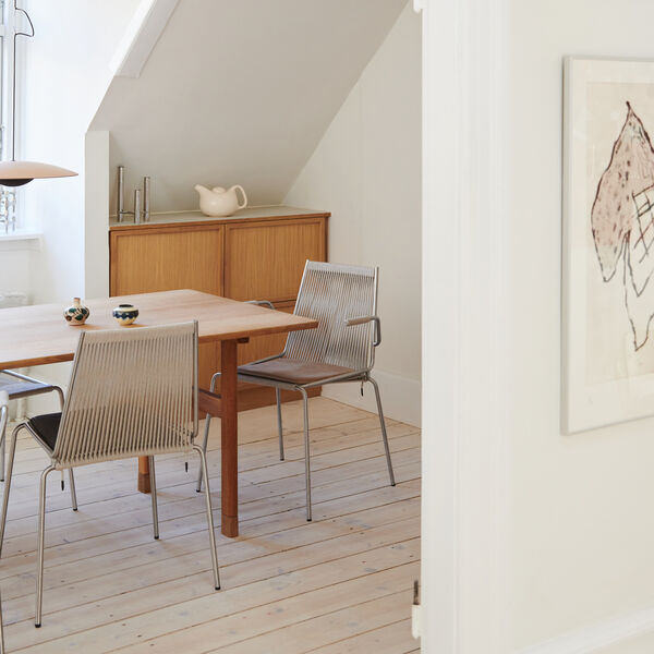 Noel Armrest Chair, steel/fair grey, Thorup Copenhagen