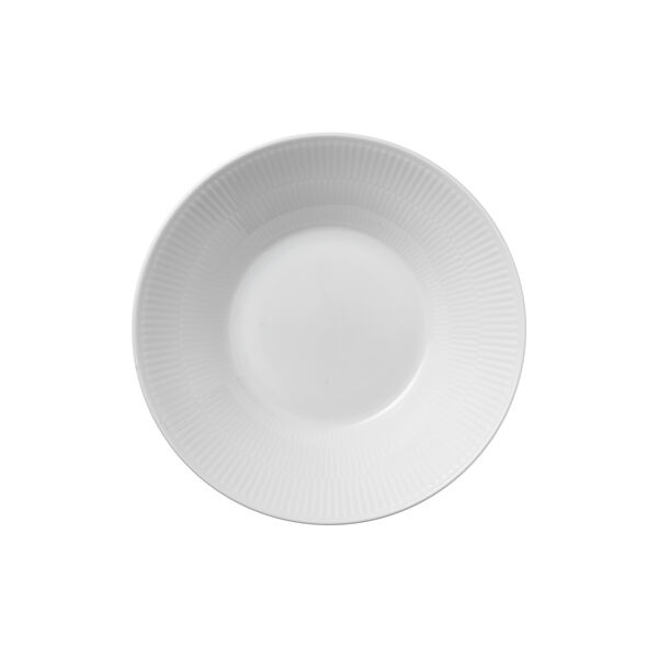 Hvid Riflet dyb tallerken Ø 24 cm Hvid Riflet dyb tallerken Ø 24 cm, Royal Copenhagen