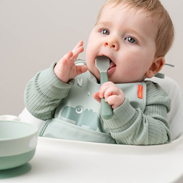 Foodie Easy-grip babyske 3-pak, blue Foodie Easy-grip babyske 3-pak, blue, Done by Deer