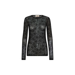 MMRose Mesh Blouse, black, MOS MOSH