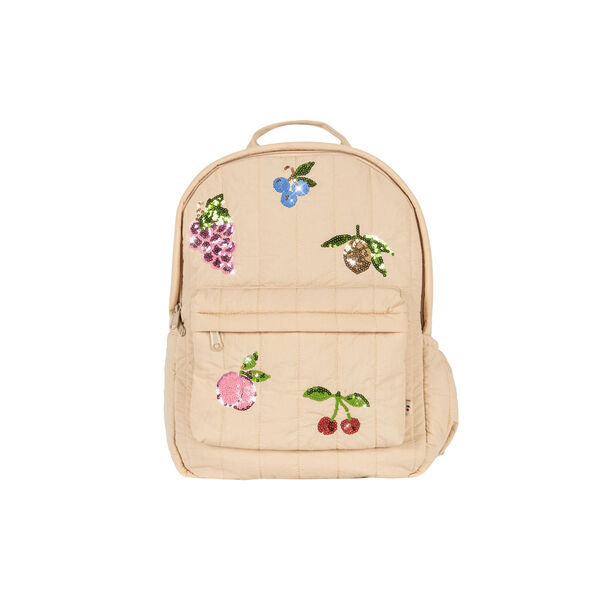 Juno Quilted Sequin Backpack Midi, frappé, Konges Sløjd