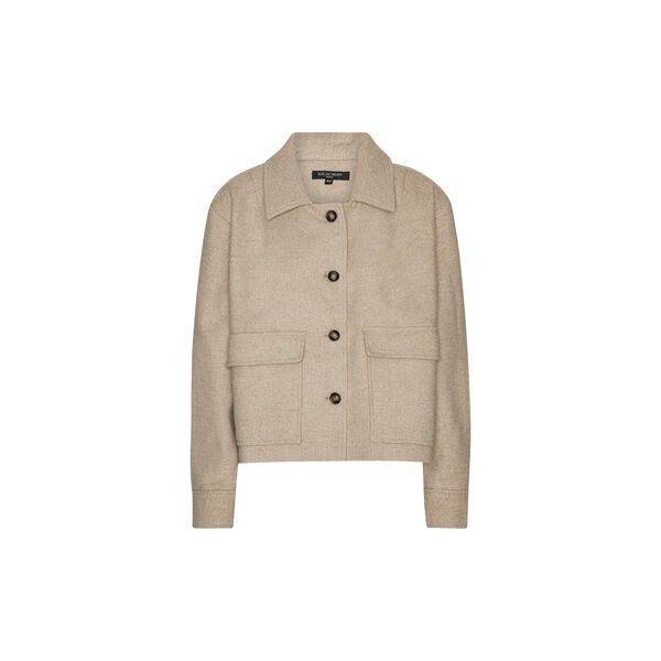 Short Buttoned Jacket, wheat, Ilse Jacobsen Hornb&aelig;k