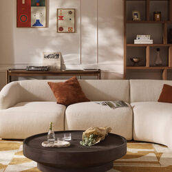Benno XL Round Coffee Table, mango wood, Westwing Collection