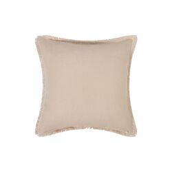 Summer Embroidered Patch Linen/Cotton Pillow Cover, beige/white, Lexington