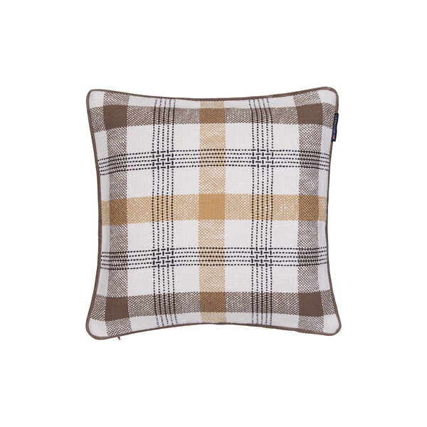 Checked Pillow Cover, olive/oat, Lexington