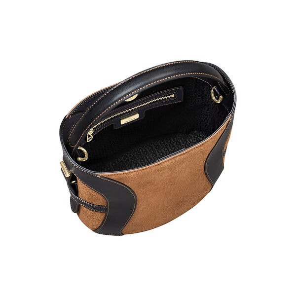 Deborah Suede Hobo Bag S, oat beige, Aigner