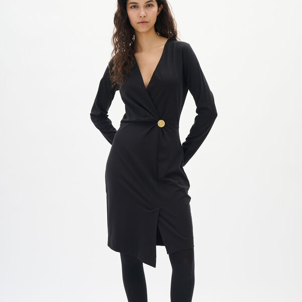 KaseyIW Fake Wrap Dress, black KaseyIW Fake Wrap Dress, black, InWear