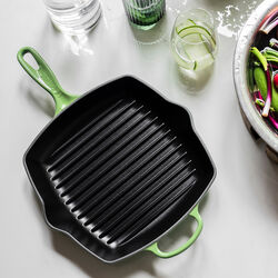 Signature Kvadratisk grillpande, bamboo green, Le Creuset