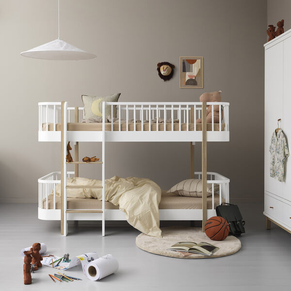 Wood klædeskab 3 døre, hvid/eg, Oliver Furniture