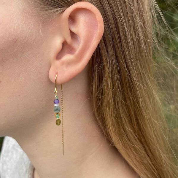 Sirene Øreringe, green, Nuni Copenhagen