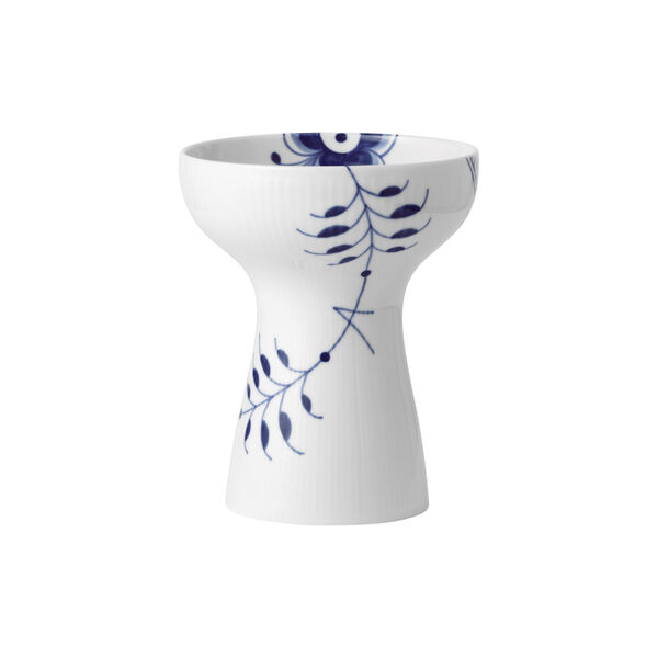 Blå Mega Riflet vase 19 cm, Royal Copenhagen