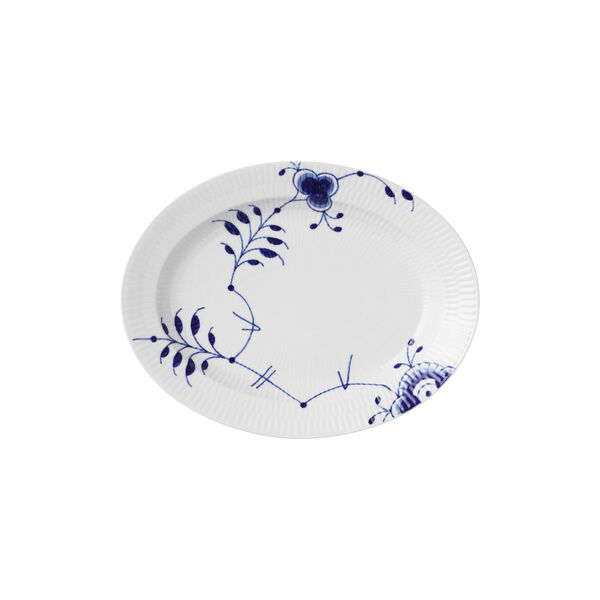 Blå Mega Riflet Ovalt Fad 30,5 cm Blå Mega Riflet Ovalt Fad 30,5 cm, Royal Copenhagen