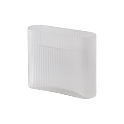 Ridge Vase, white/frosted glass, Muuto