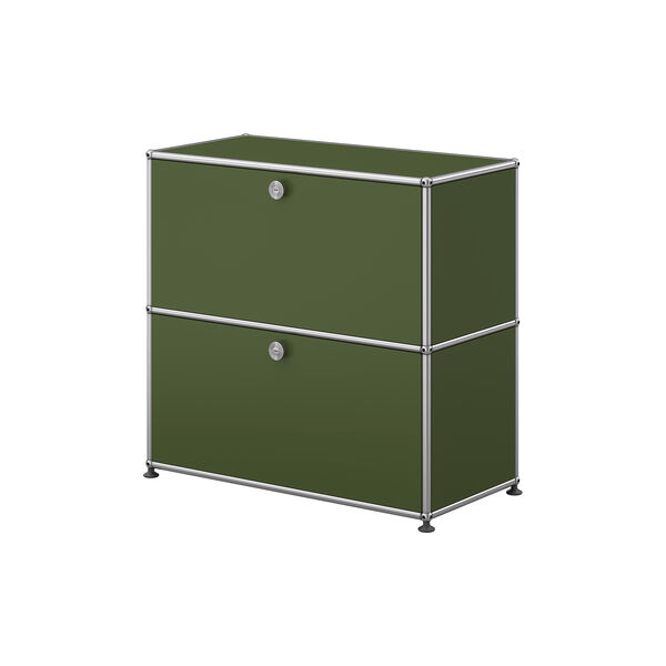 USM Haller | Model S2 | Olive Green | Opbevaringsskab, USM Haller