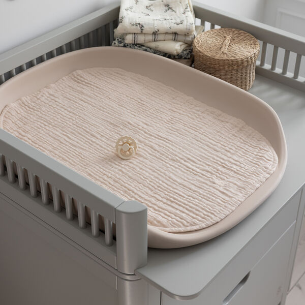 Pusleunderlag muslin, rose, Sebra