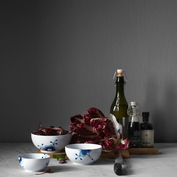 Blå Mega Riflet skål 73 cl, Royal Copenhagen