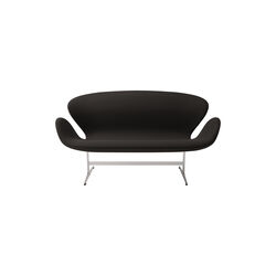 Svanesofa&trade; 3321 2-pers. sofa, sort, Fritz Hansen