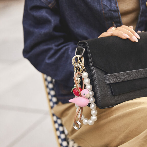 Fugl n&oslash;glering med naturl&aelig;der, rosa, Kay Bojesen Denmark