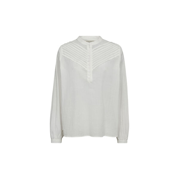 PD-Wiona Pleat Shirt, white pearl, Pieszak