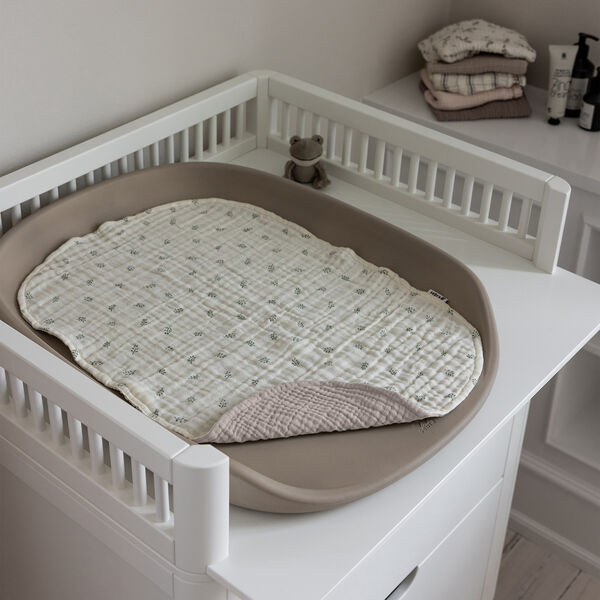 Pusleunderlag muslin, beige, Sebra