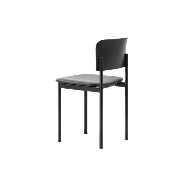 Plan Chair Seat Upholstered, black lacquered ash/Omni 301, Fredericia Furniture