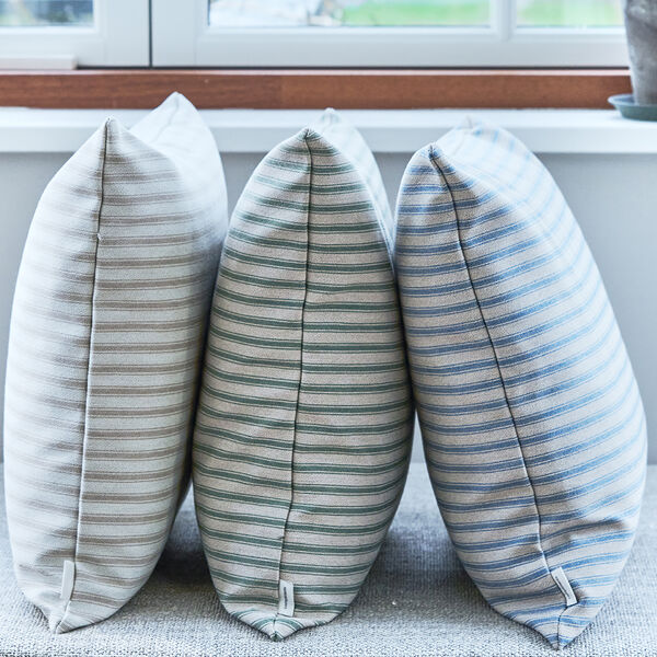 Outdoor Fine Stripe pude, green, Compliments