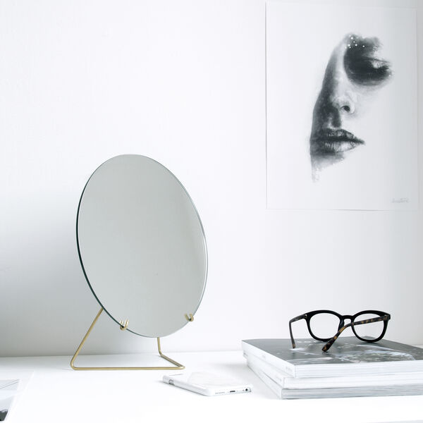 Standing Mirror, brass Standing Mirror, brass, MOEBE