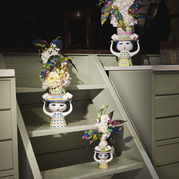 Lady with Hat lysestage, pink, Bj&oslash;rn Wiinblad