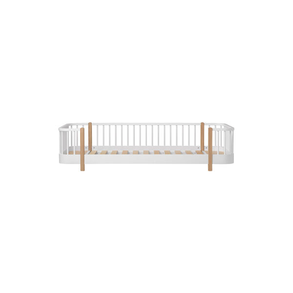 Wood Original gulvseng, hvid/eg, Oliver Furniture