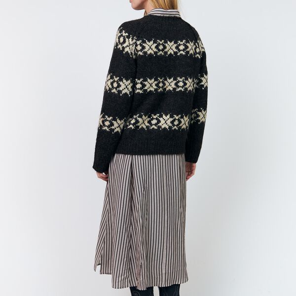 PadovaLL Cardigan Knit LS, dark mokka, Lollys Laundry