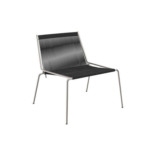 Noel Lounge Chair, steel/black linen, Thorup Copenhagen