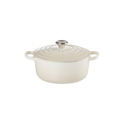 Signature rund gryde &Oslash; 20 cm, meringue, Le Creuset