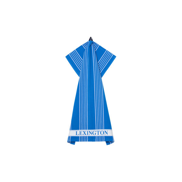 Striped Organic Cotton Terry Kitchen Towel, blue/white, Lexington