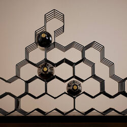 Rocks Vinreol 3 flasker, black, Zone Denmark