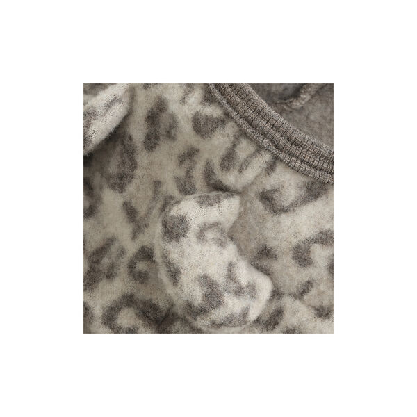Pram Suit Ears Wool Fleece Jacquard, camel melange, HUTTEliHUT