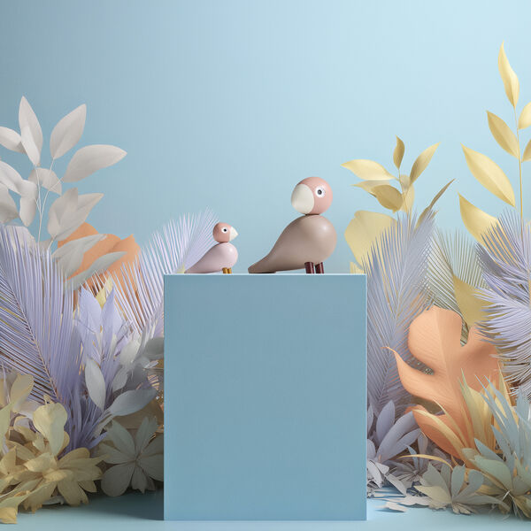 Sangfugle Liv & Lykke, soft pink, Kay Bojesen Denmark