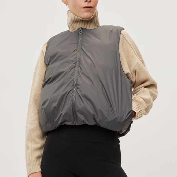 Gilet Revsersible Cocoon, grey thunder, Rethinkit