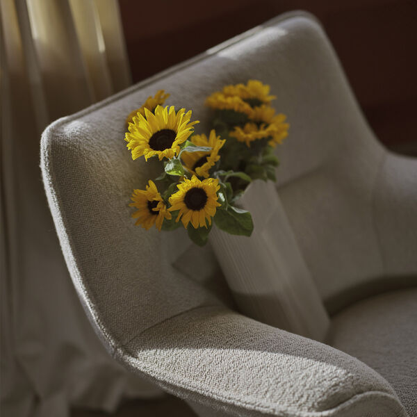 Ridge Vase, taupe/frosted glass, Muuto